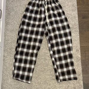 Black and White Checkered Jogger Sweatpants